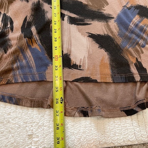 Lands Downunder Dress Women's Size M Italy Made Midi 3/4 Sleeve Artsy Pockets - Picture 11 of 11